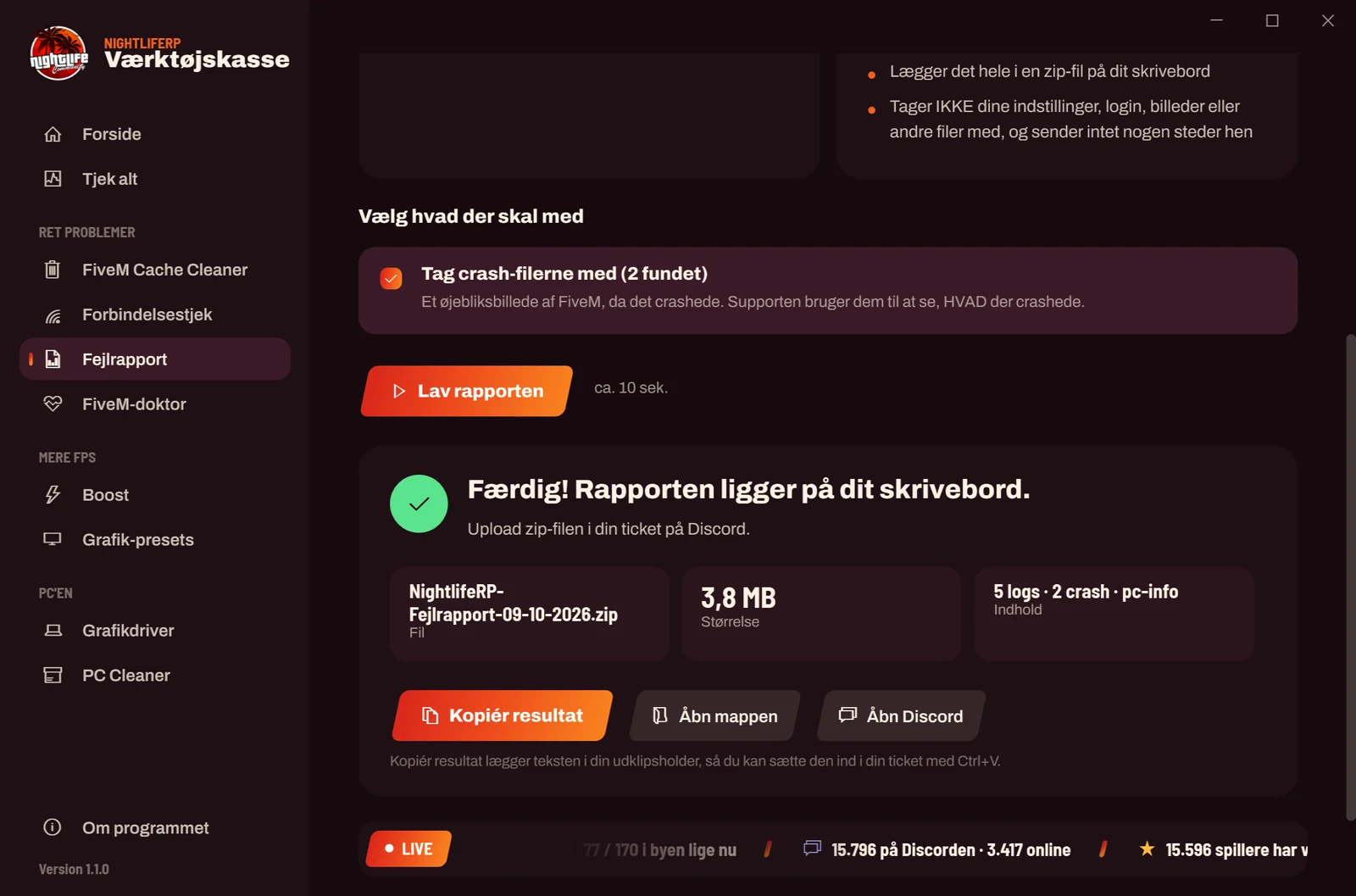 Værktøjskassen: Fejlrapport